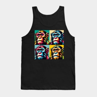 Prismatic Primate Panorama: Pop Art Monkey Magic Tank Top